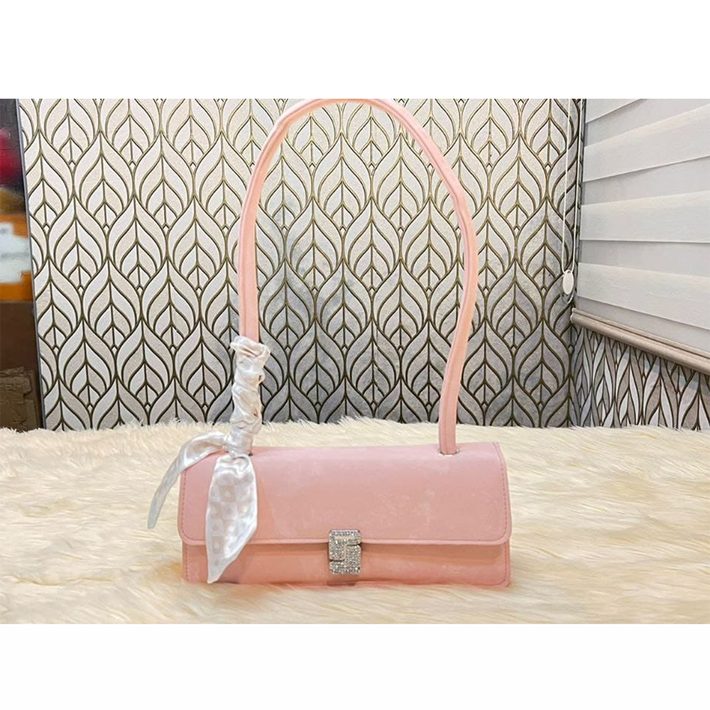 Artificial Leather Thai Stylish Hand Bag For Women - Peach - N314 B