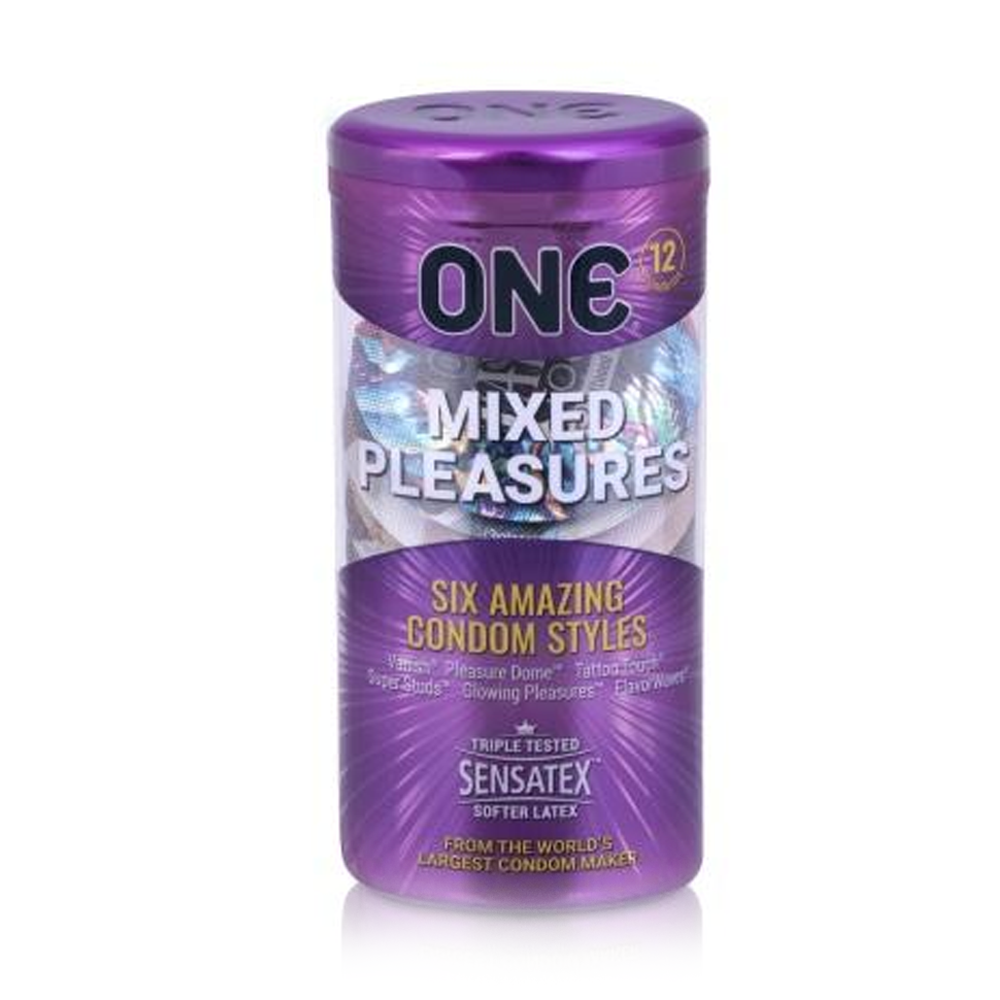 Pack of 12 Pieces One Mixed Pleasure Six Style Condoms