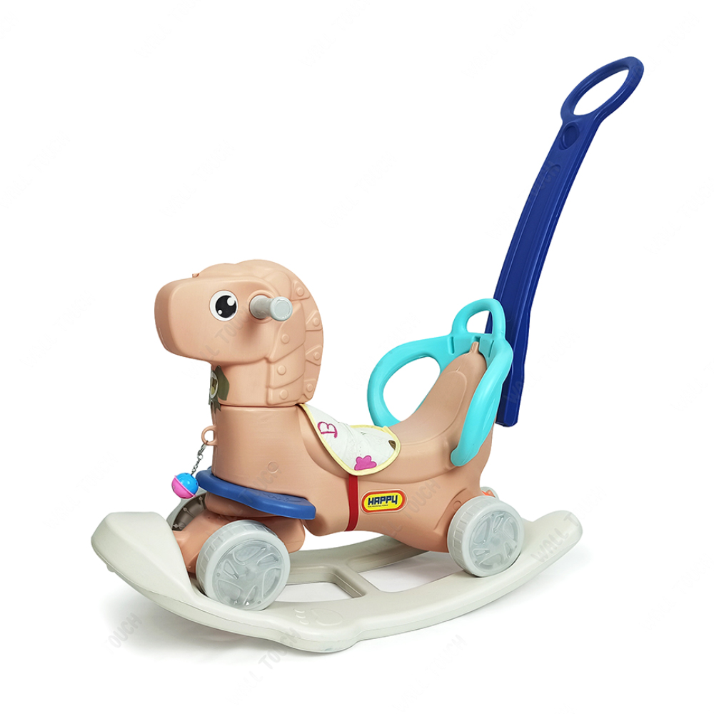 Plastic Horse Rocker Ride On Stroller And Swing Convertible Car For Kids - Brown - 213842352