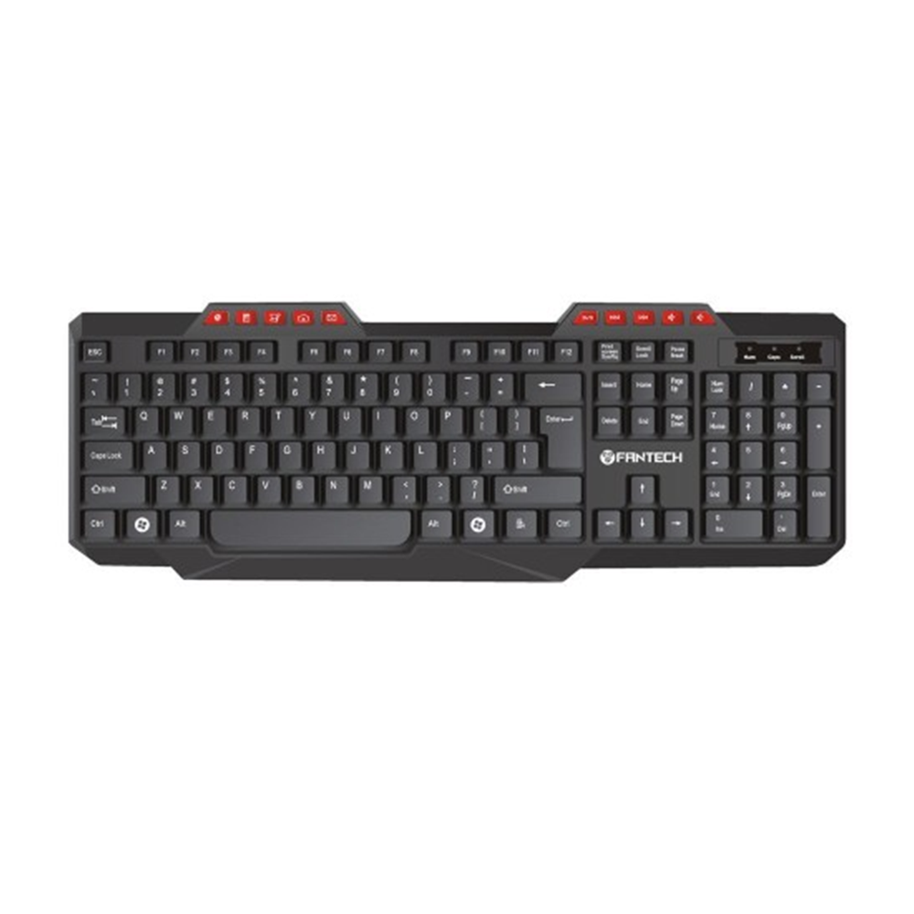 Fantech K210 Silent Multimedia USB Office Use Keyboard Black