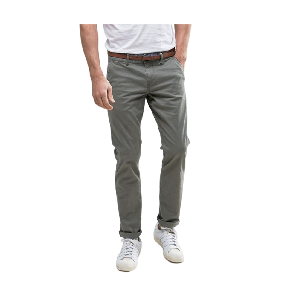 Twill Cotton Pant For Men - Gray - 129