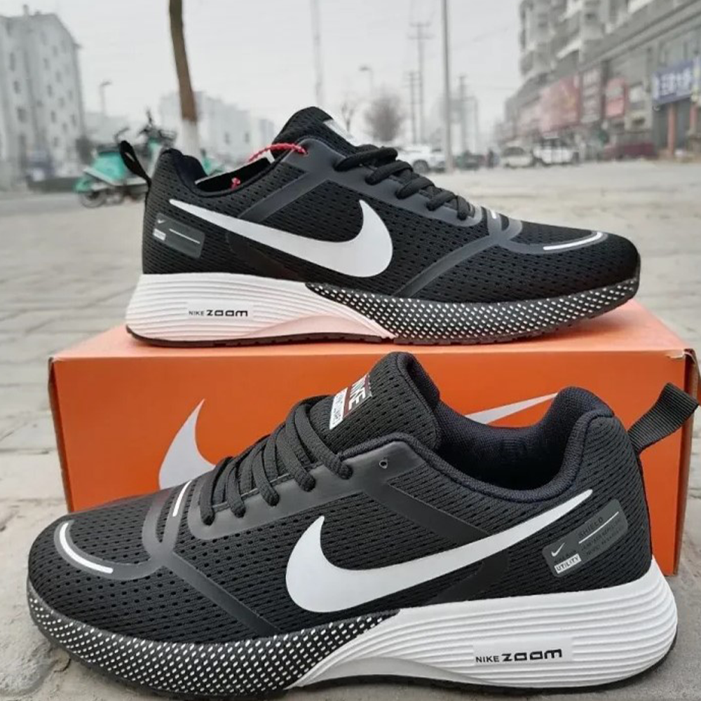 Nike Zoom Air Mesh Running Shoe - Black