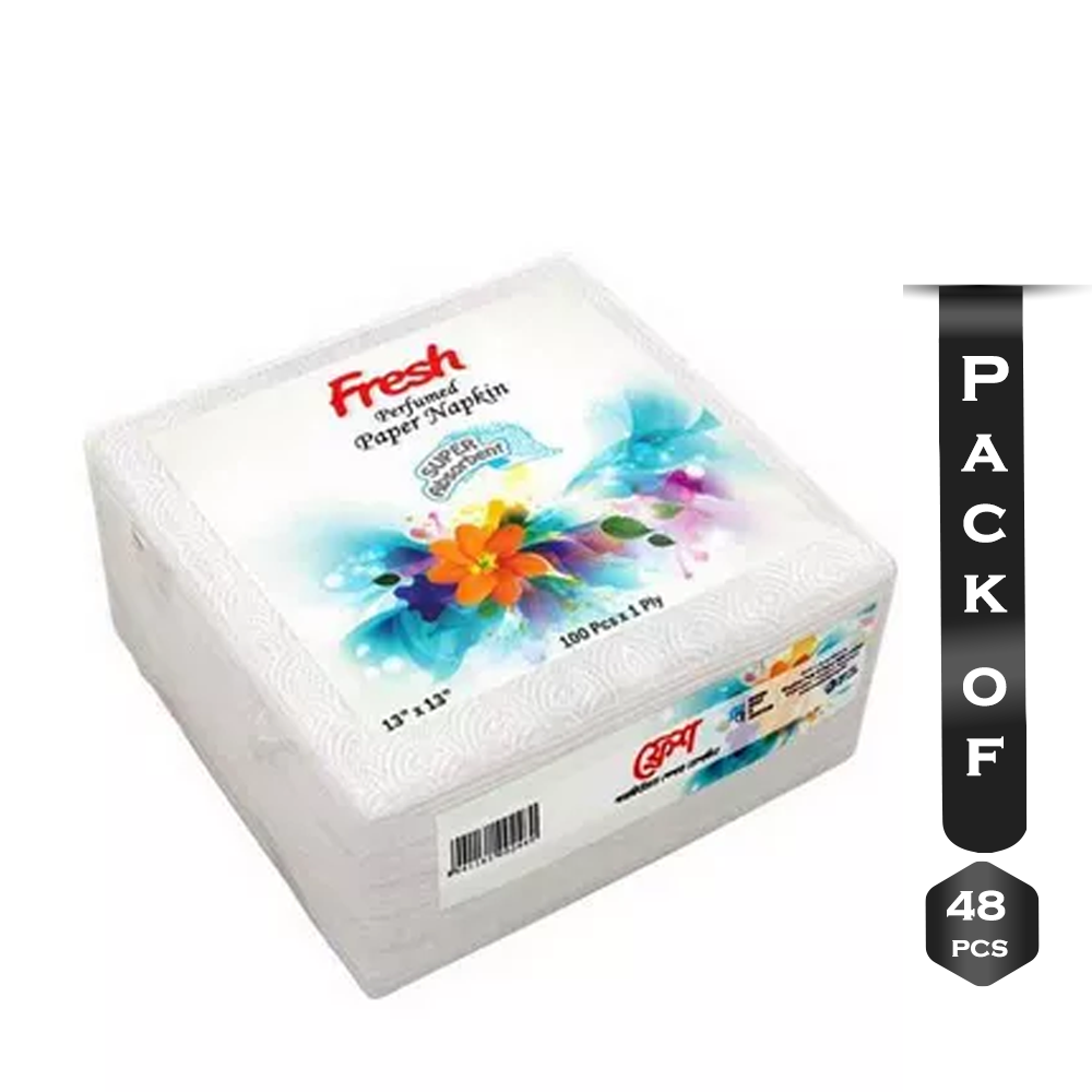 Pack Of 48 Box Fresh Paper Napkins 13" Perfumed - 100X1 Ply