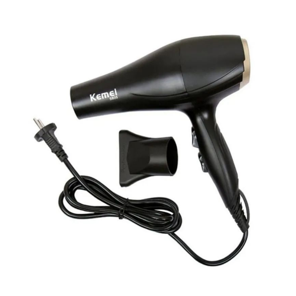 Kemei KM-5805 Hair Dryer for Women - Black