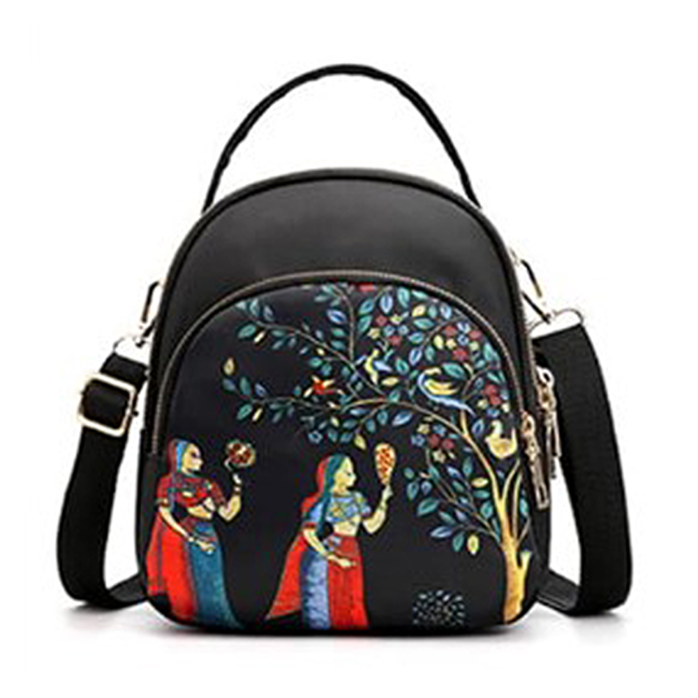 Cat Multilayer Crossbody And Shoulder School Bag For Girls Multicolor