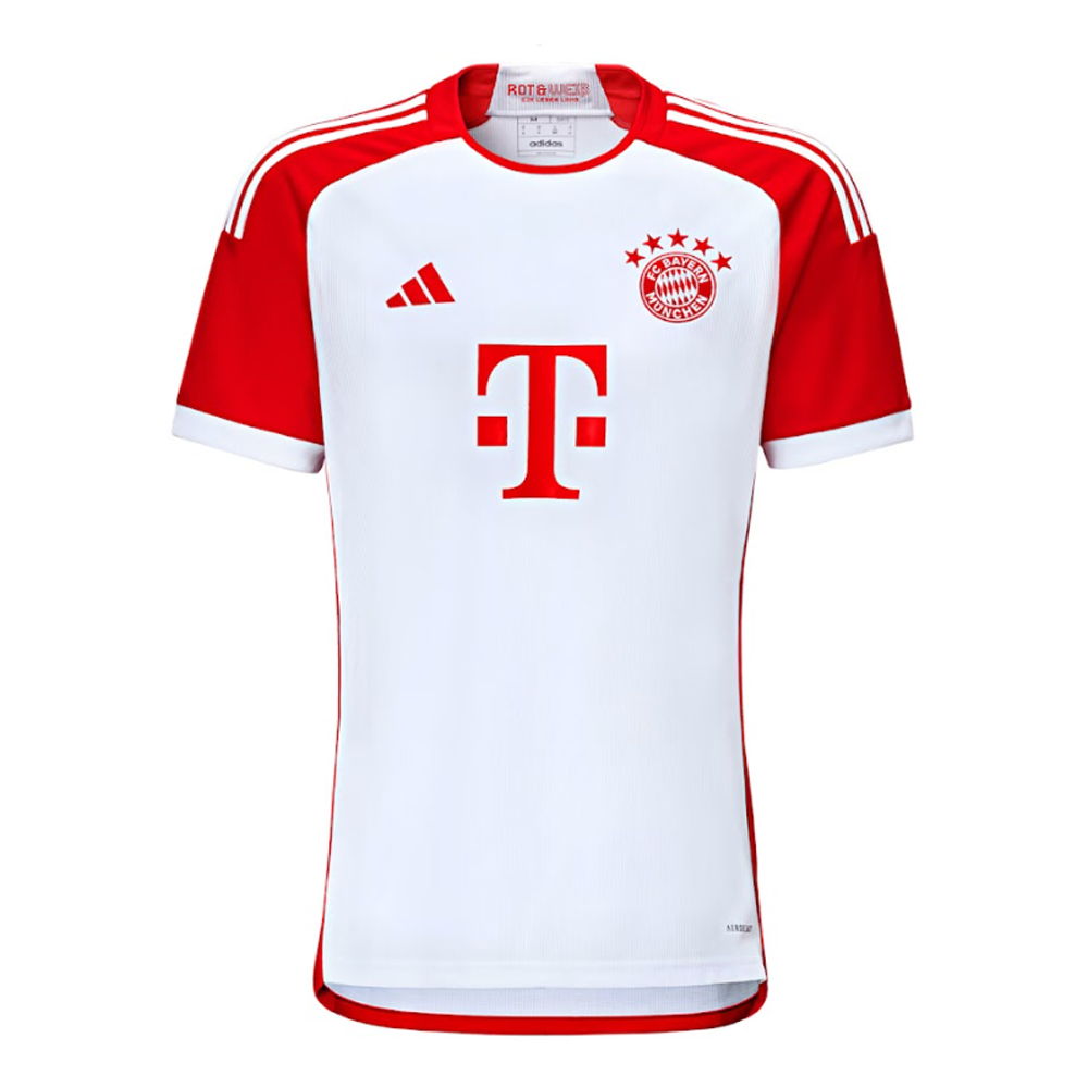 Bayern Munich Mesh and Polyester Half Sleeve Fan Version Jersey - White and Red