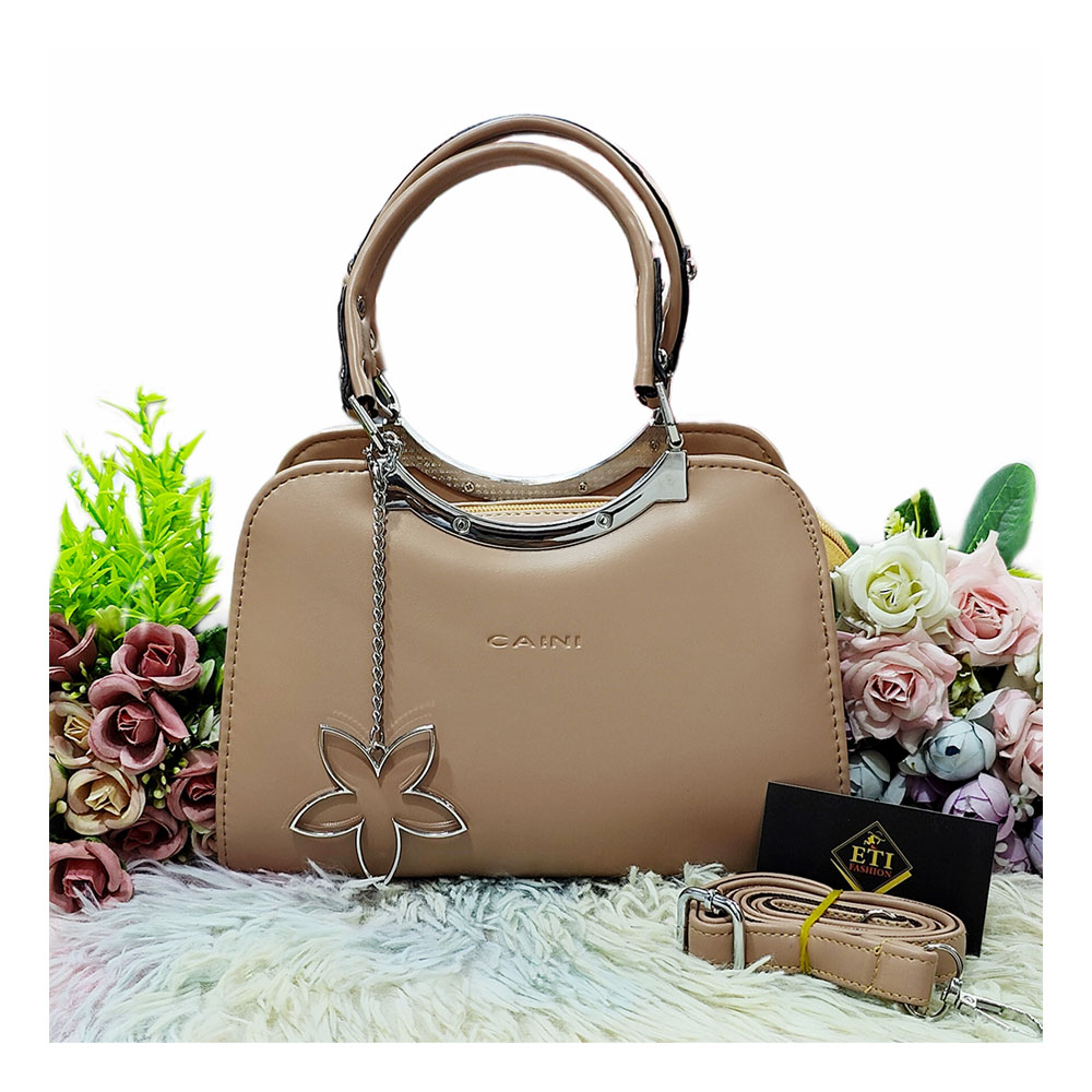PU Leather Handbag for Women - Golden - EF013
