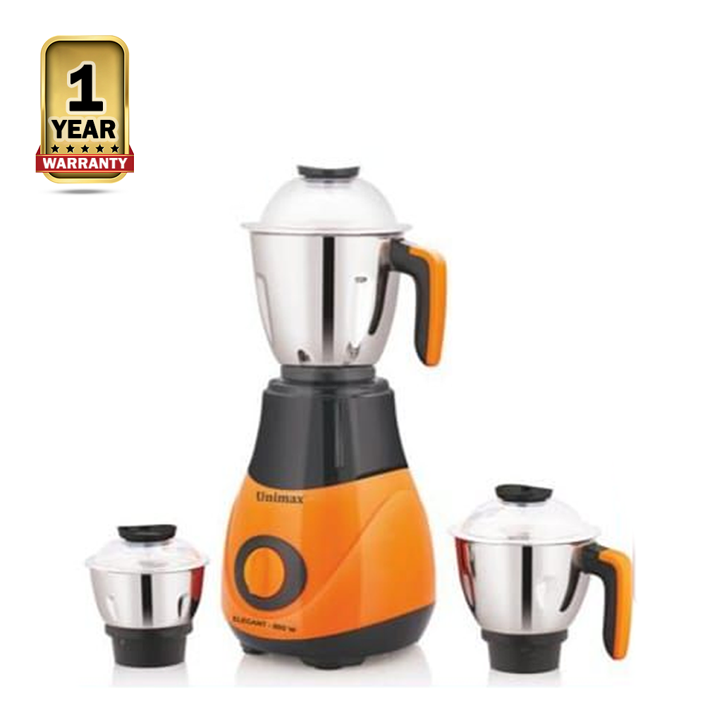 UNIMAX ELEGANT Uni-848 Mixer Grinder - 850 Watt - Orange