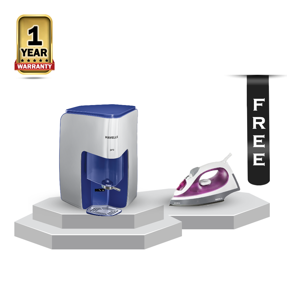 Havells RO+UV Water Purifier with Free Havells Sparkle Non Stick Steam Iron