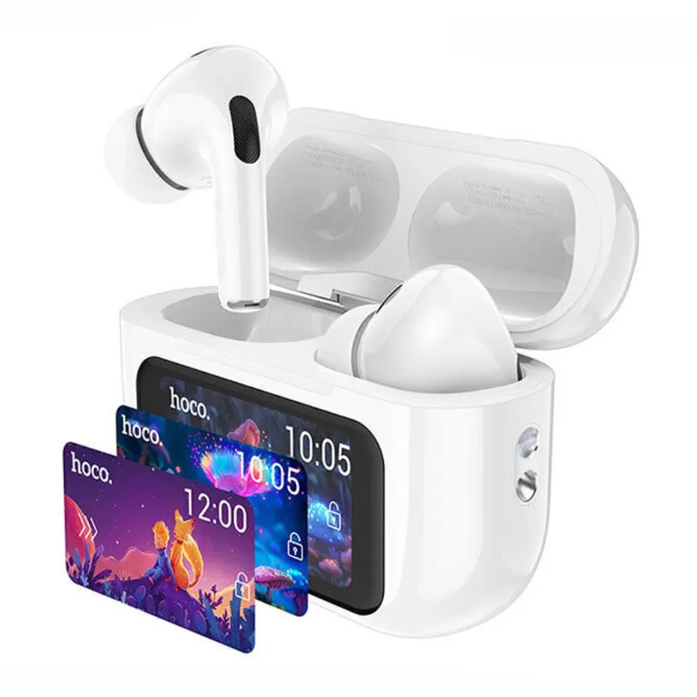 Hoco EW72 ANC TWS Earbuds with HD Display - White