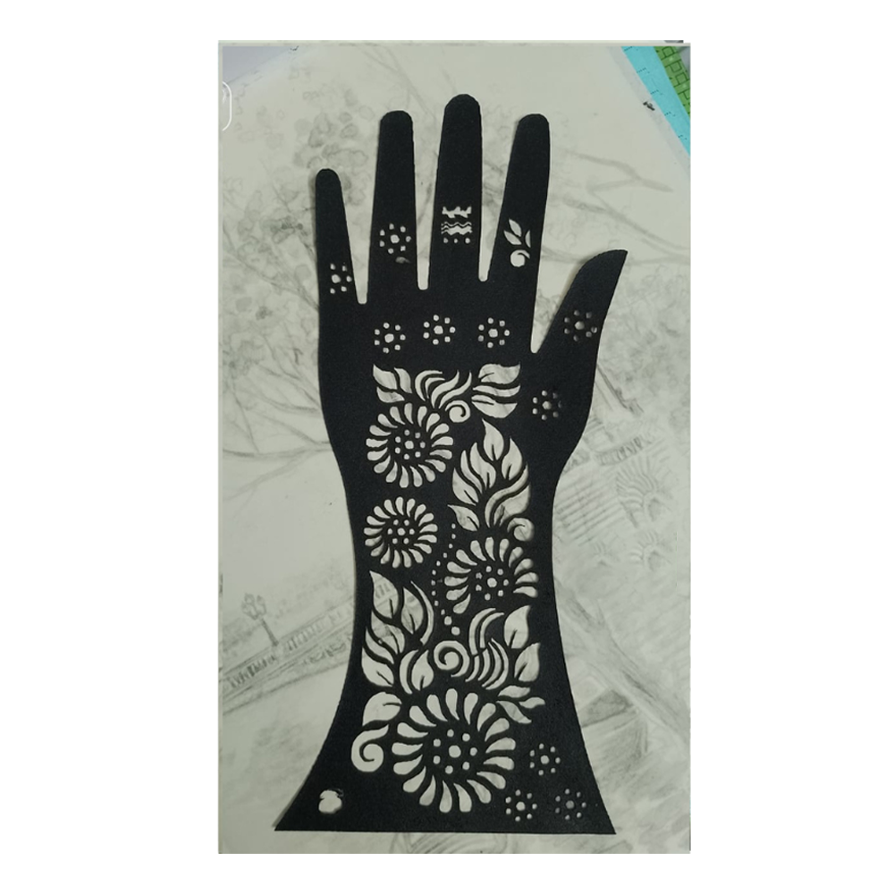 Mehedi Henna Hand Stencil Sticker For Women