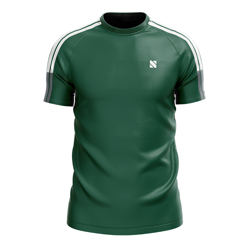 Nexf Mesh Half Sleeve Jersey T-Shirt for Men - Green - NEXF014