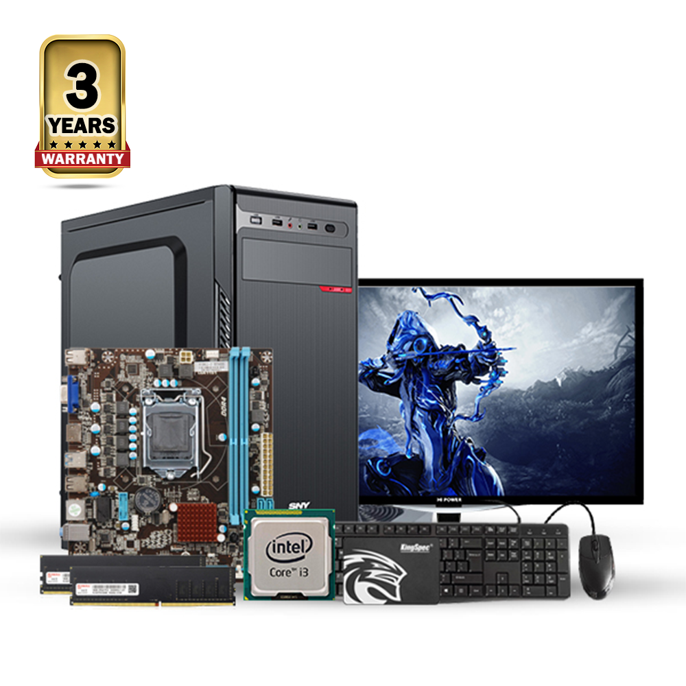 Intel Core i3 6th Generation - 8GB RAM - 128GB SSD - 19 Inch Monitor - Desktop Computer - Black - CSDP23-6003