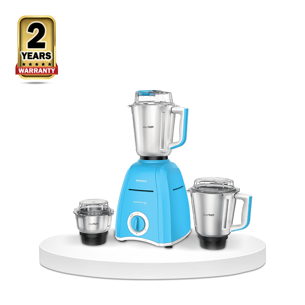 Havells Momenta NV-750W Mixer Grinder 3 SS Jars - Sky Blue