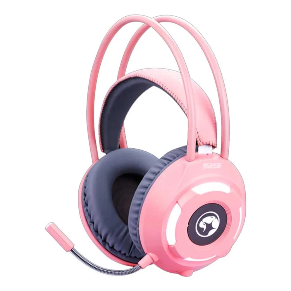 Marvo HG8936 Wired Stereo with White Light Gaming Headphone - Pink
