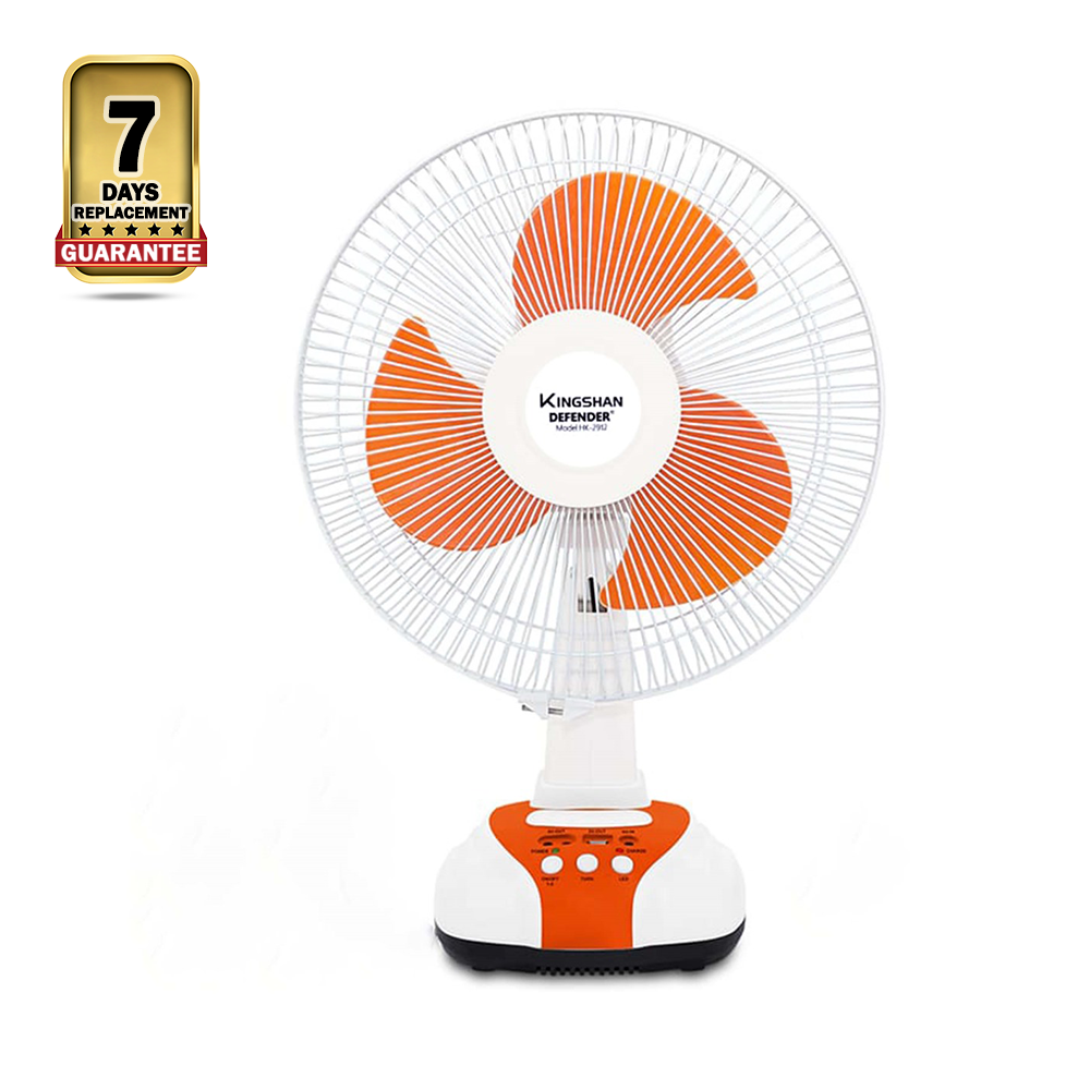 Kingshan HK-2912 Defender Rechargeable Fan - White