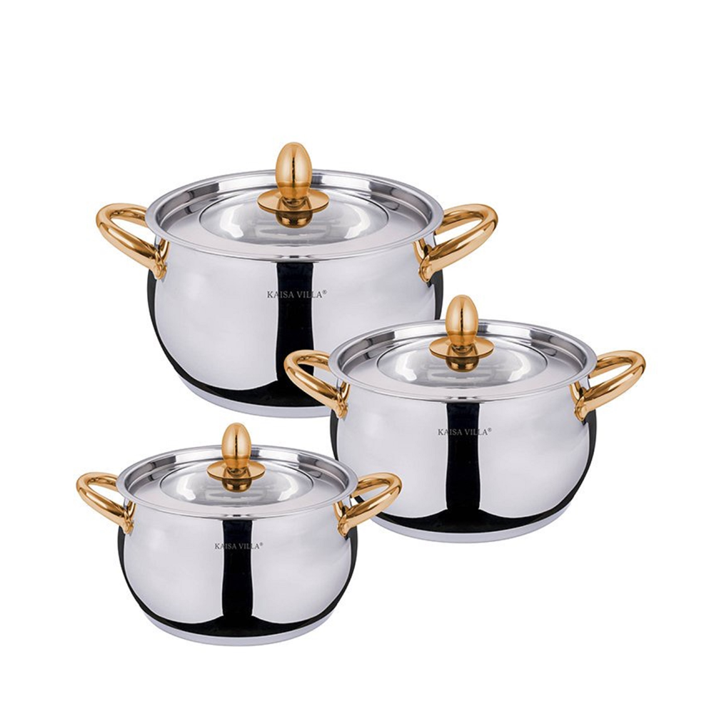 Kaisa Villa Stainless Steel Induction Cookware - 6 Pcs