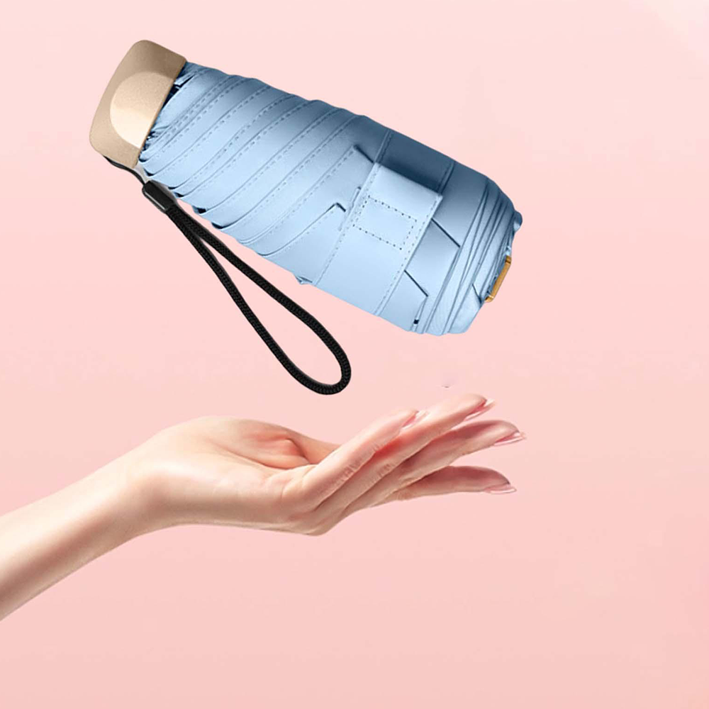 Travel Sunscreen Compact Umbrella - Navy Blue
