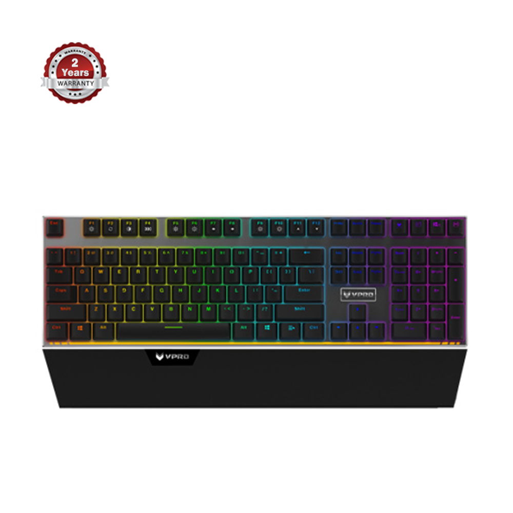 Rapoo V720 RGB Backlit Black Switch Mechanical Gaming Keyboard - Black
