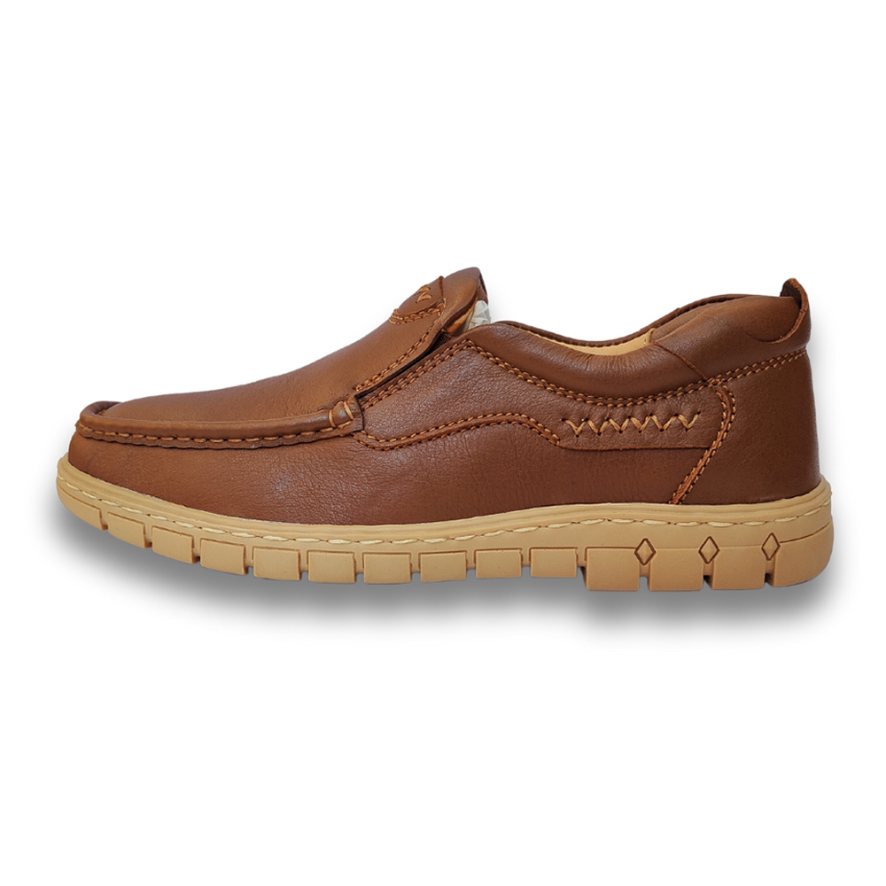 Reno Leather Casual Shoe For Men - Chocolate Brown - RC9028