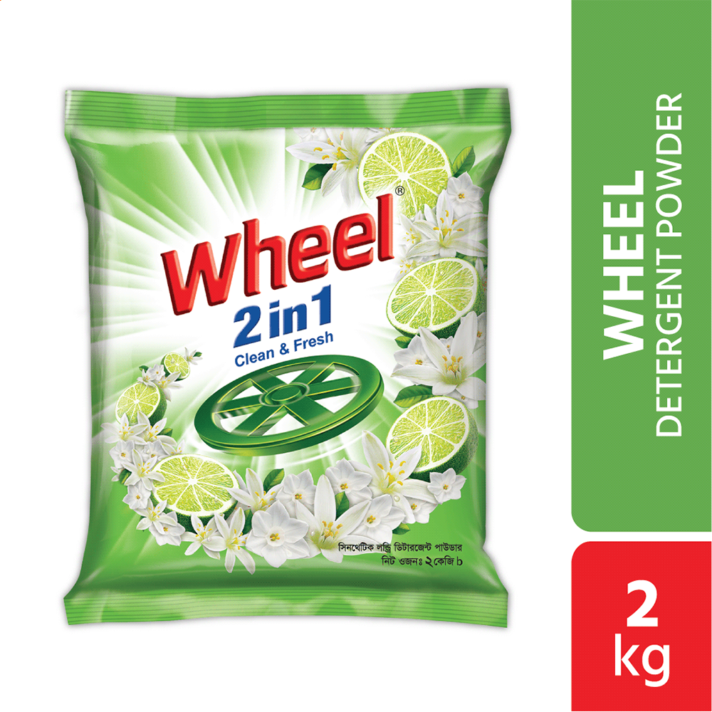 Wheel Washing Powder 2 in 1 Clean and Fresh - 2Kg