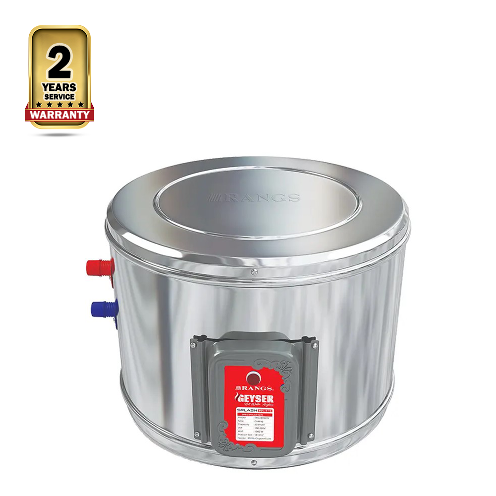 Rangs Water Heater Geyser - 30 Liter - Silver