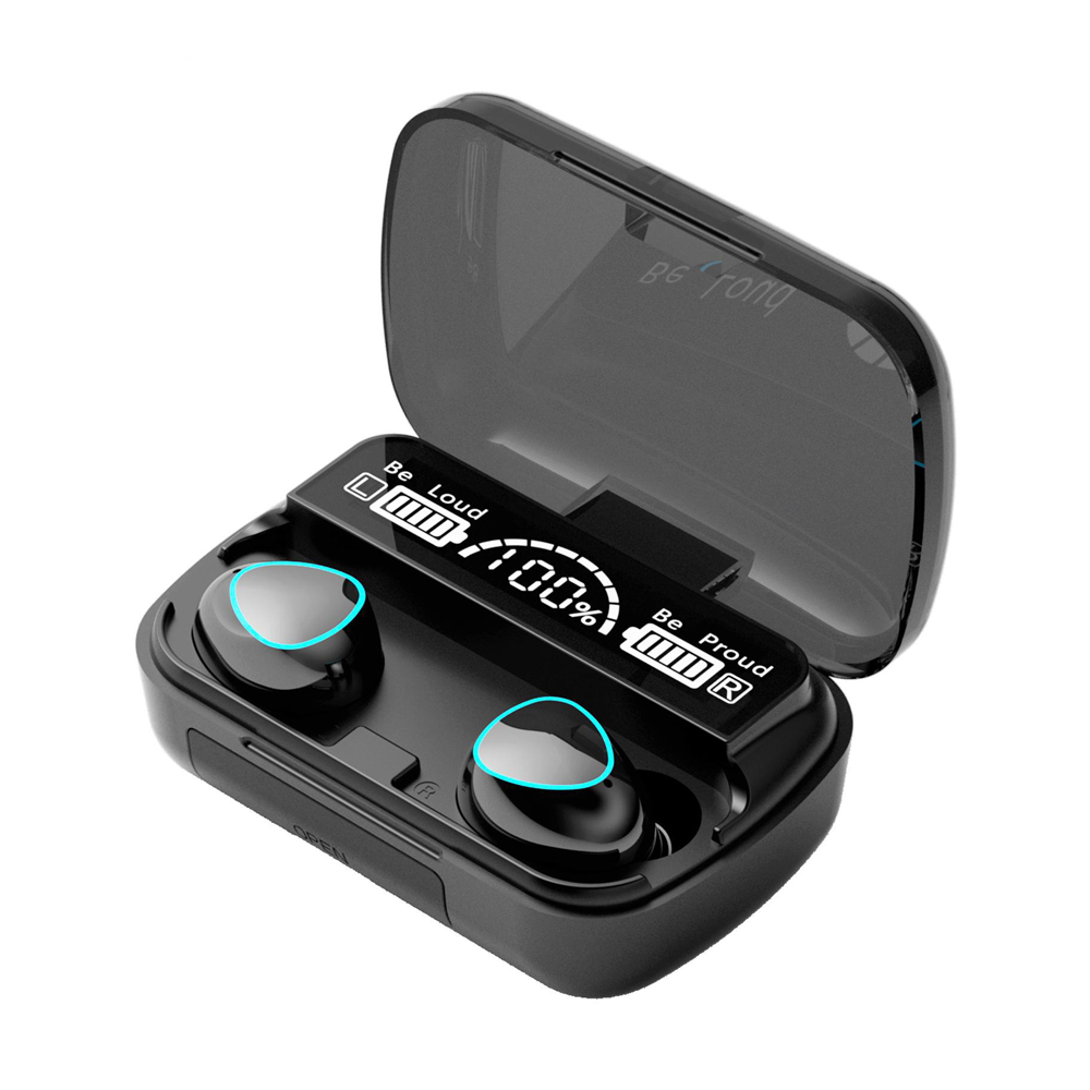 TWS M10 Airbuds with breathing light touch control digital display panel version 5.1