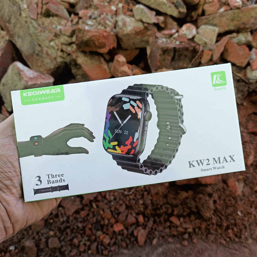 KEQIWEAR KW2 Max Three Straps Curved Display Smartwatch