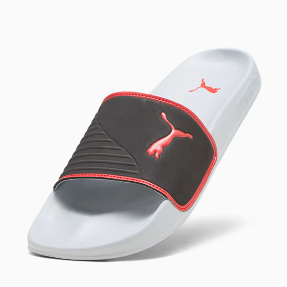 Puma Textured Slip-on Slide for Men - White and Black - LED-Bks