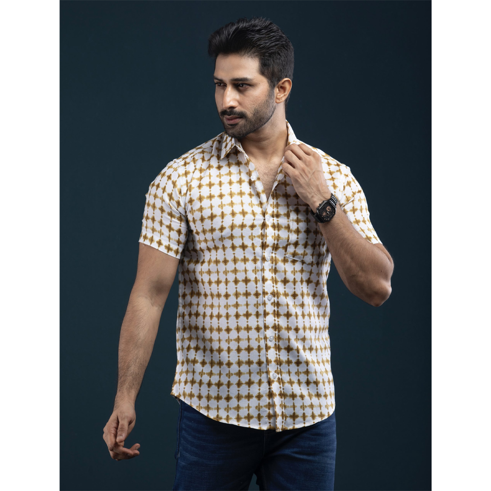 Fiona Cotton Hawai Half Shirt for Men HW-016