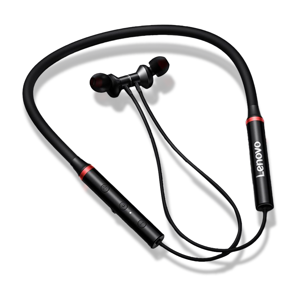 Lenovo HE05X Magnetic Neckband Bluetooth Earphone - Black