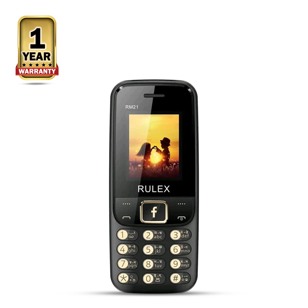 Rulex RM21 Dual Sim Feature Phone - Black