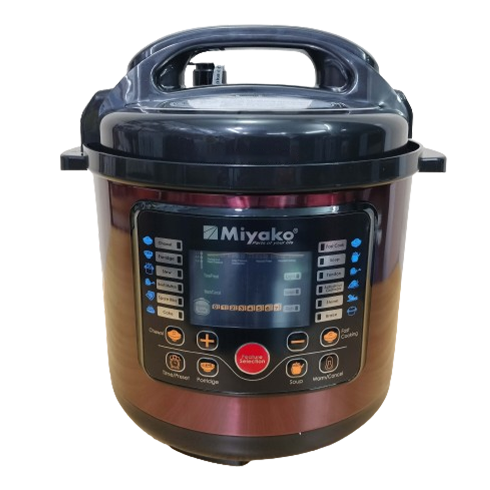 Miyako EPC-09-HCD Electric Dubble Pot Presure Cooker - 6 Liter - Maroon