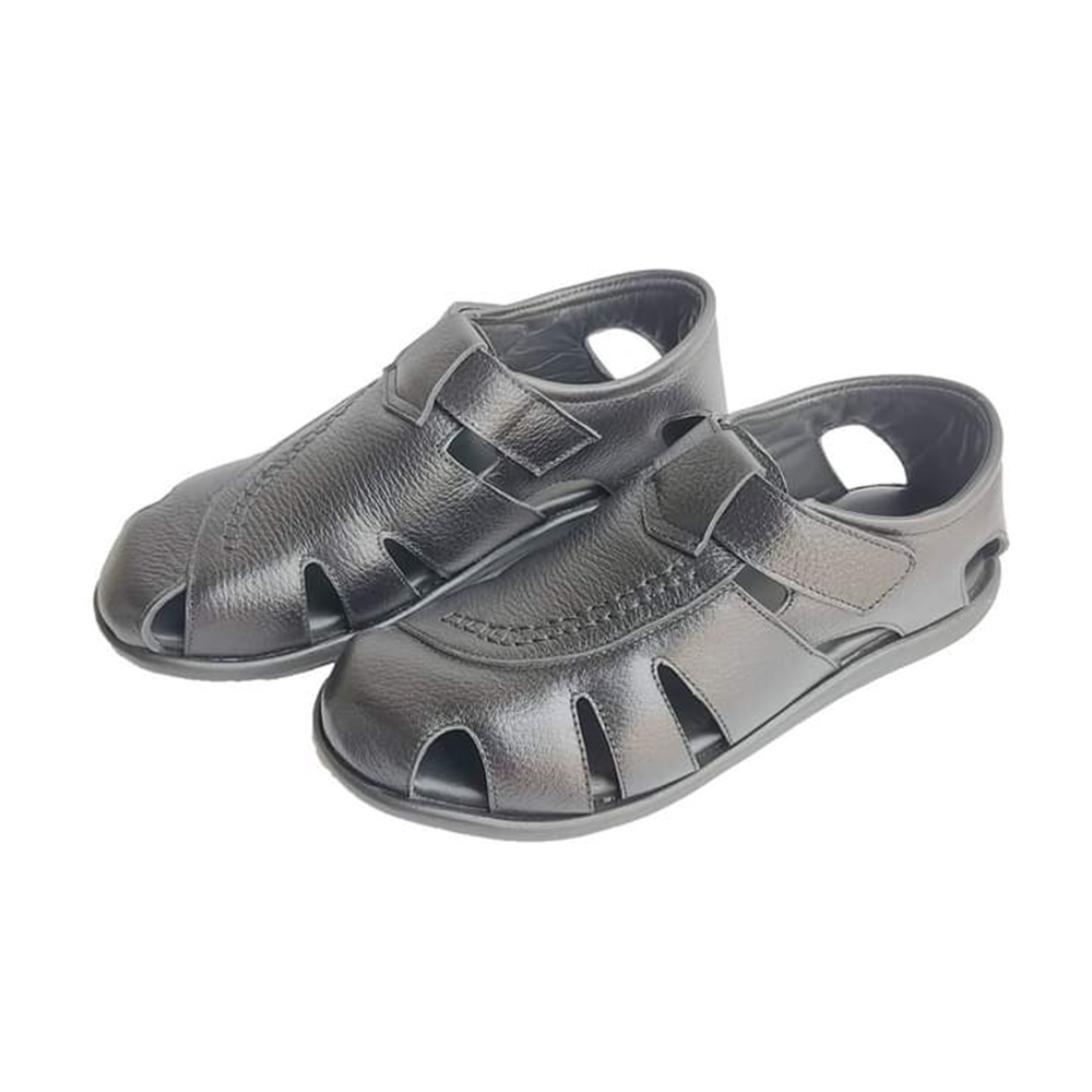 Leather Cycle Shoe for Men - Black - 01