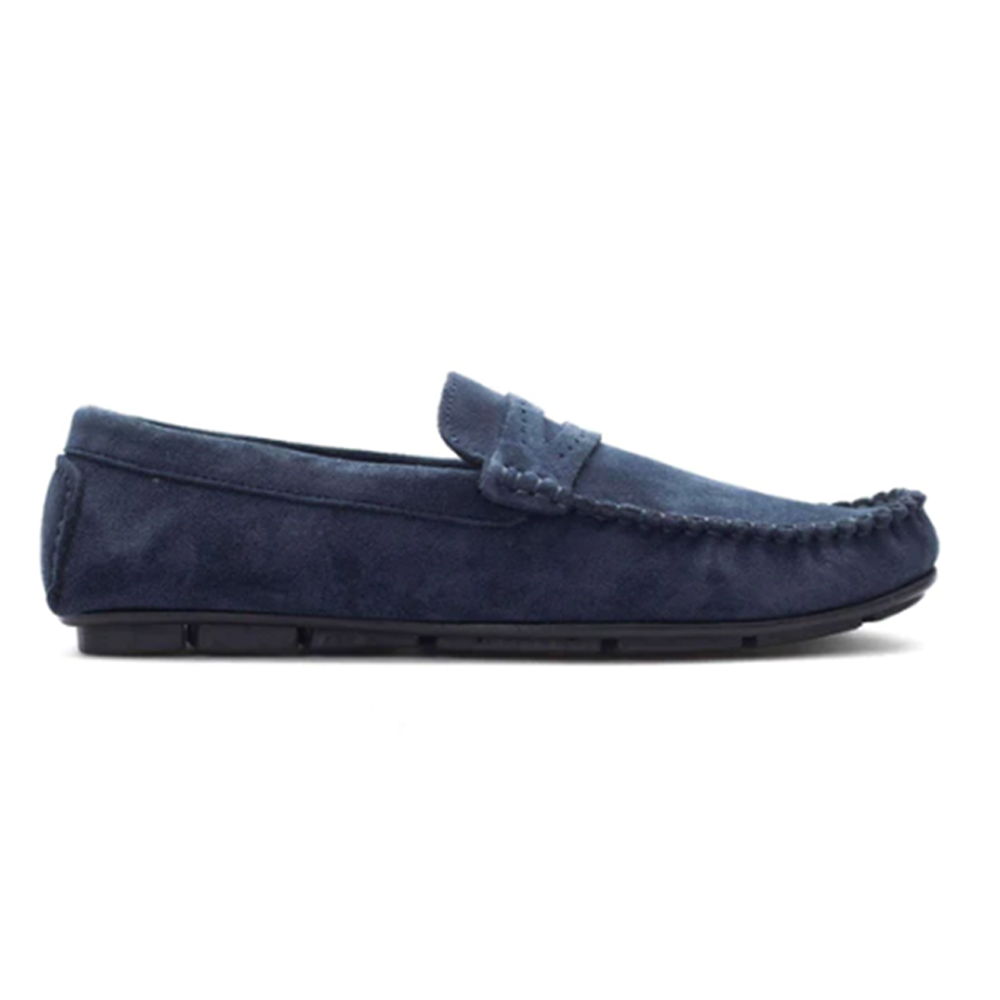 Suede Leather Loafer for Men - Blue - RLL00004