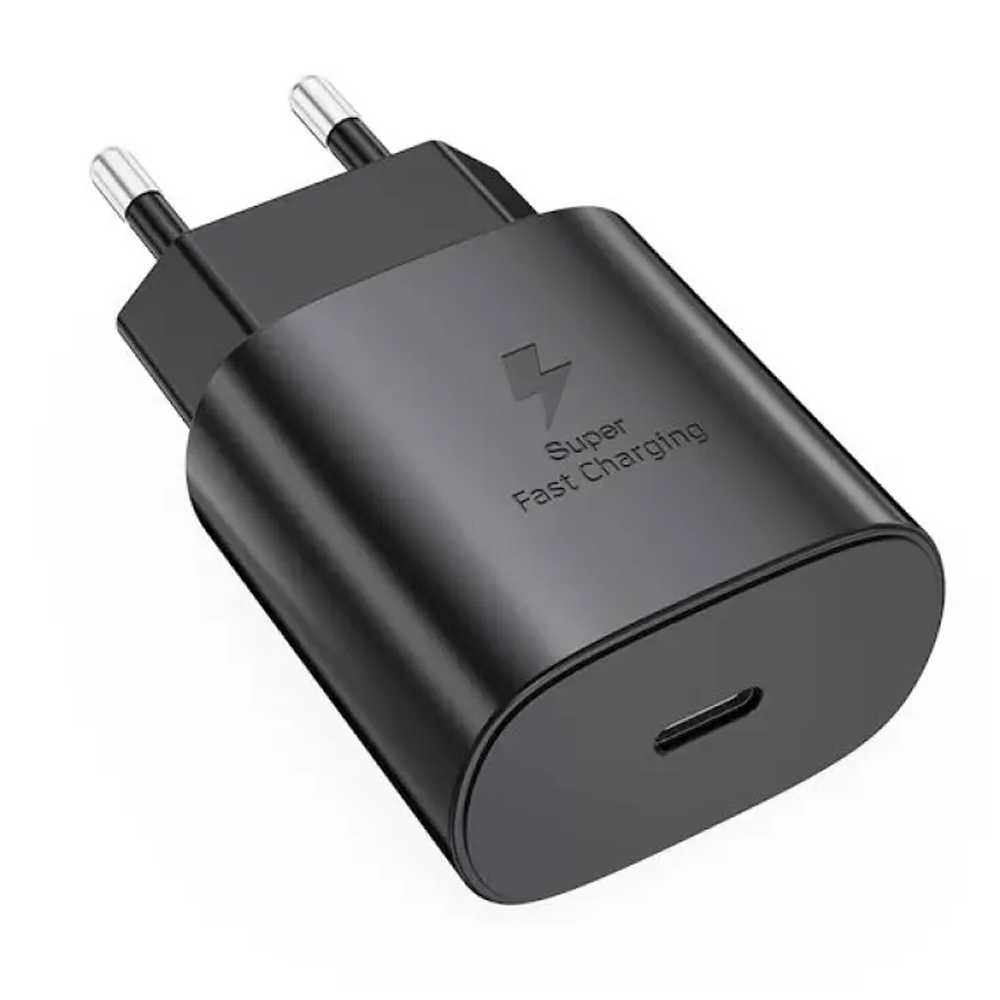 Samsung PD Travel Adapter 2pin with Type-C To Type-C - 25W - Black