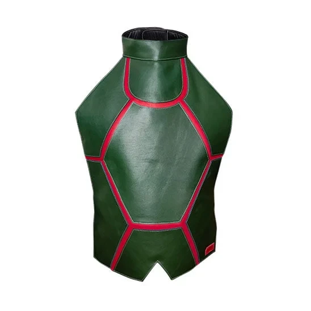 Leather Chest Guard For Men - CG -03 - Green