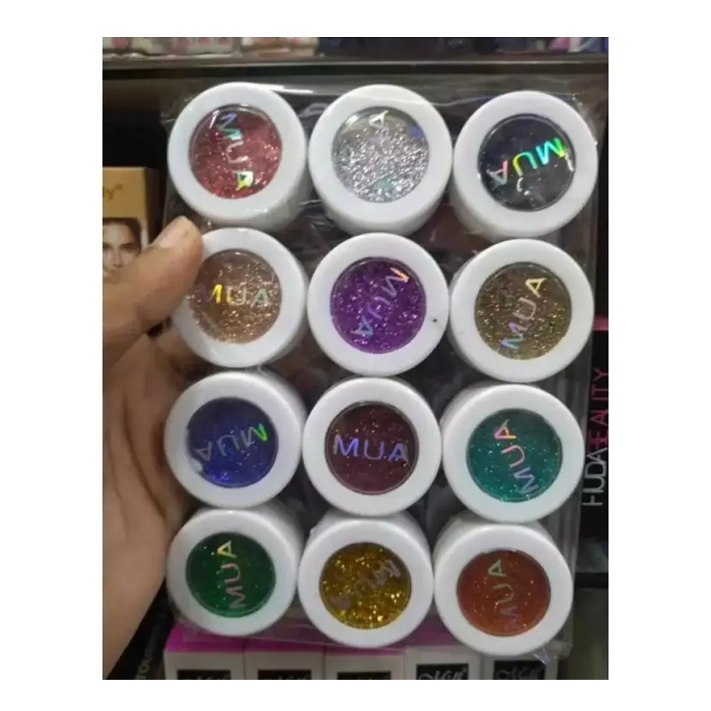 Eyeshadow Glitter 12 Pcs Set - Multicolor