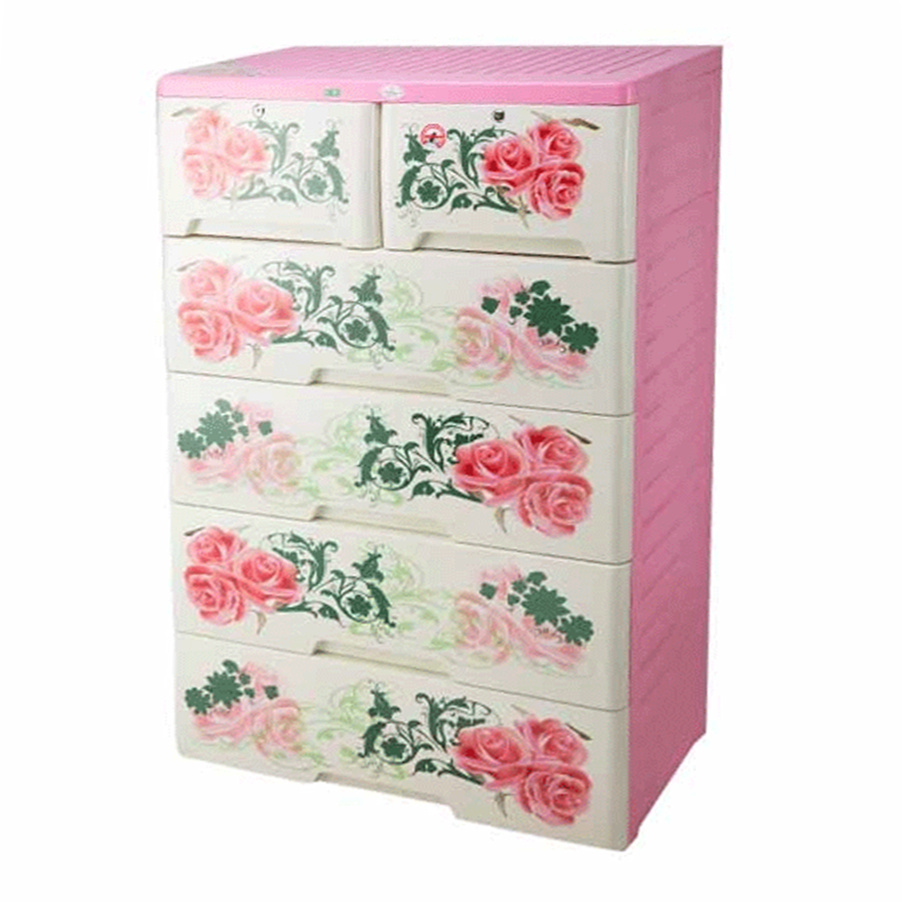 RFL Double Wardrobe - 5 Drawer - Rose