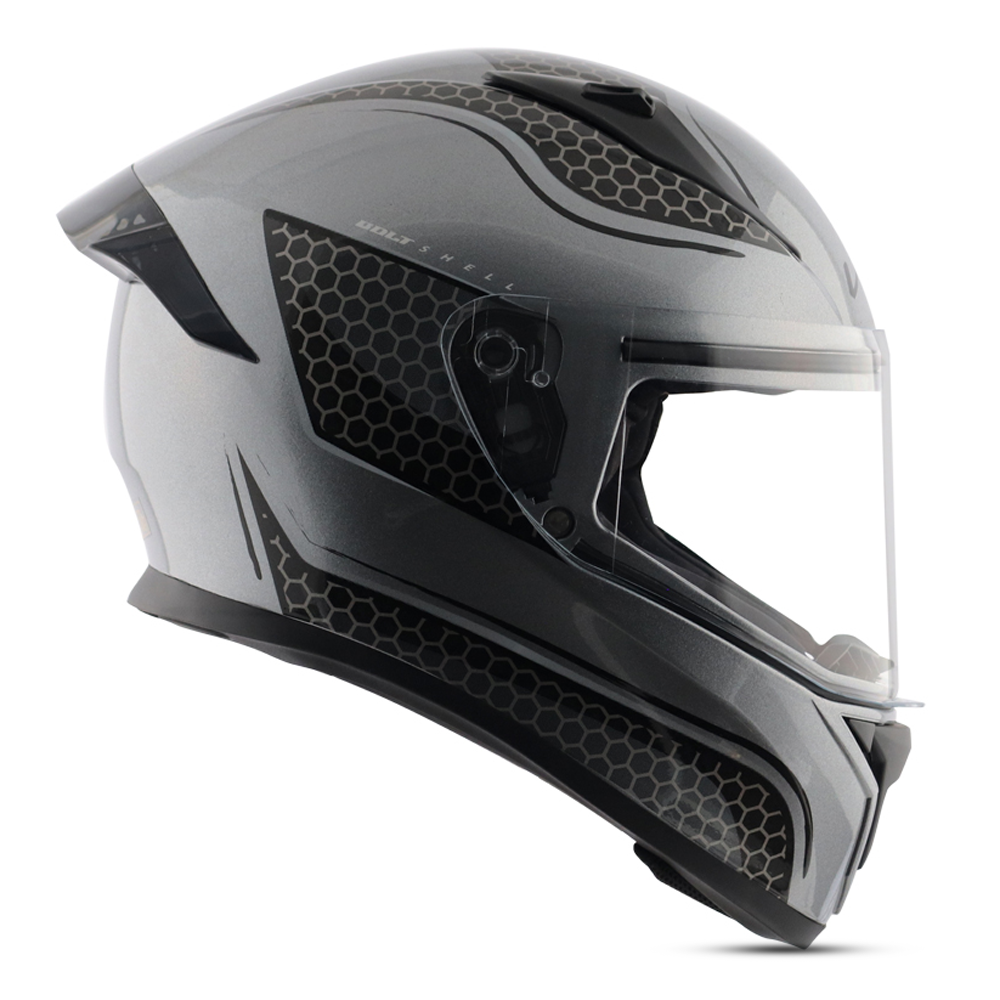Vega Bolt Hyper Anthracite Full Face Bike Helmet - Gray