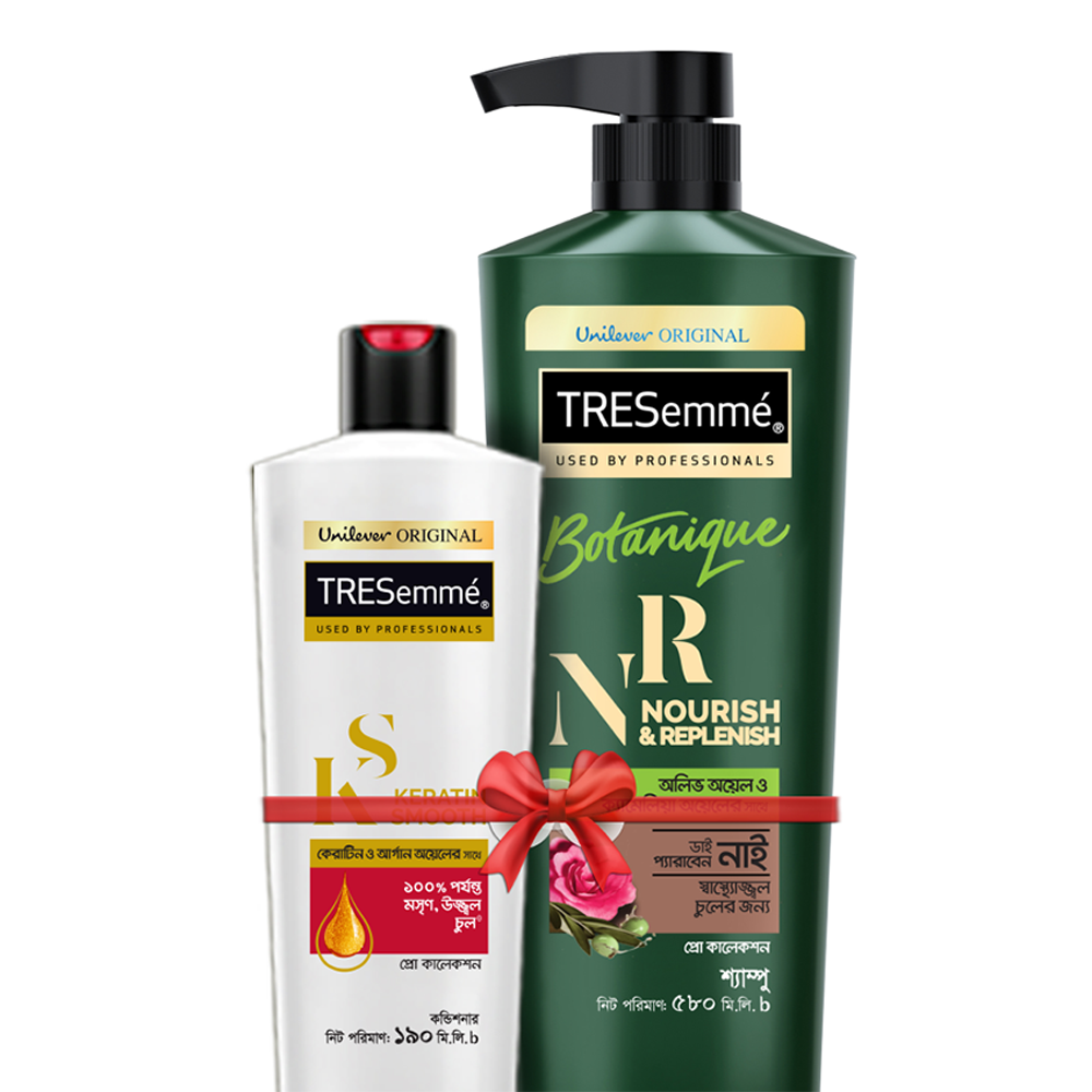 Buy TRESemme Botanique Nourish and Replenish Shampoo - 580ml Get TRESemme Keratin Smooth Conditioner - 190ml Free