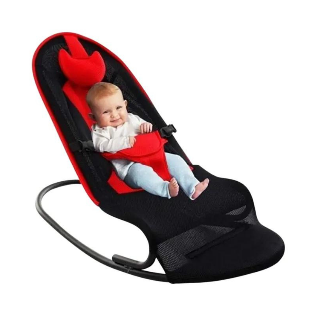 Baby Bouncer Chair With Toy - Black and Red