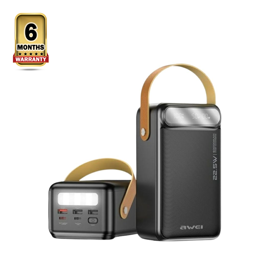 AWEI P101K Fast Charging Power Bank - 22.5W - 60000mAh - Black