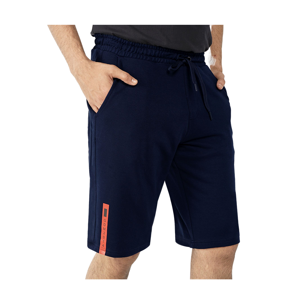 Plain Navy Cotton Twill PE Shorts