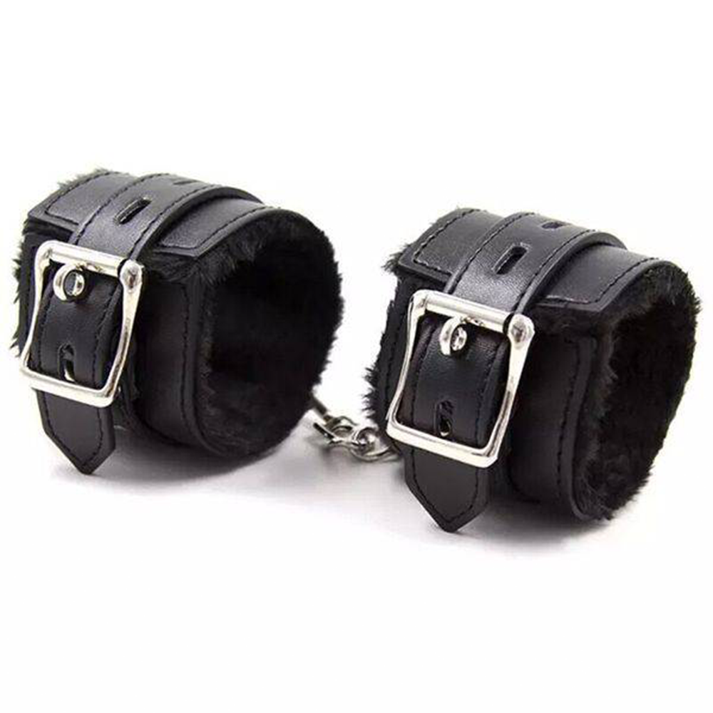 Leather Bed Bondage Handcuffs - SZ-153