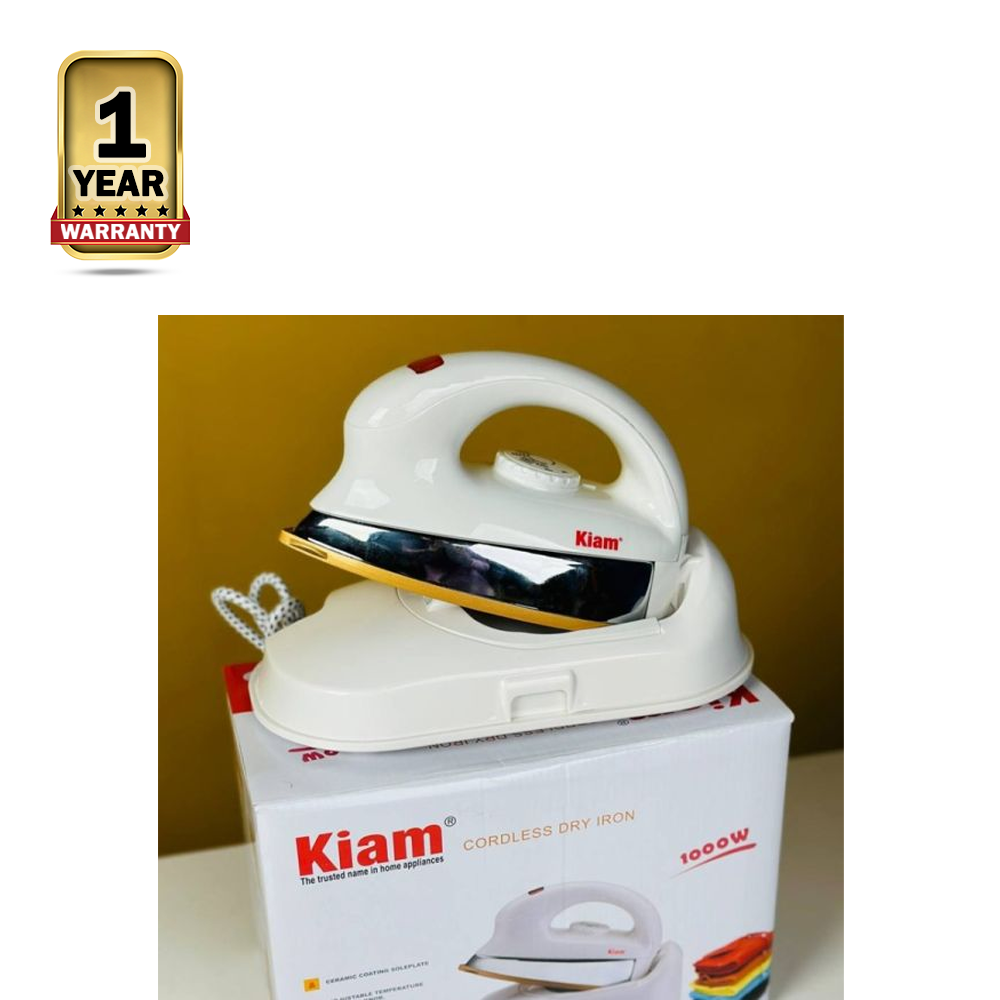 Kiam ES596 Cordless Electric Dry Iron - 1000W