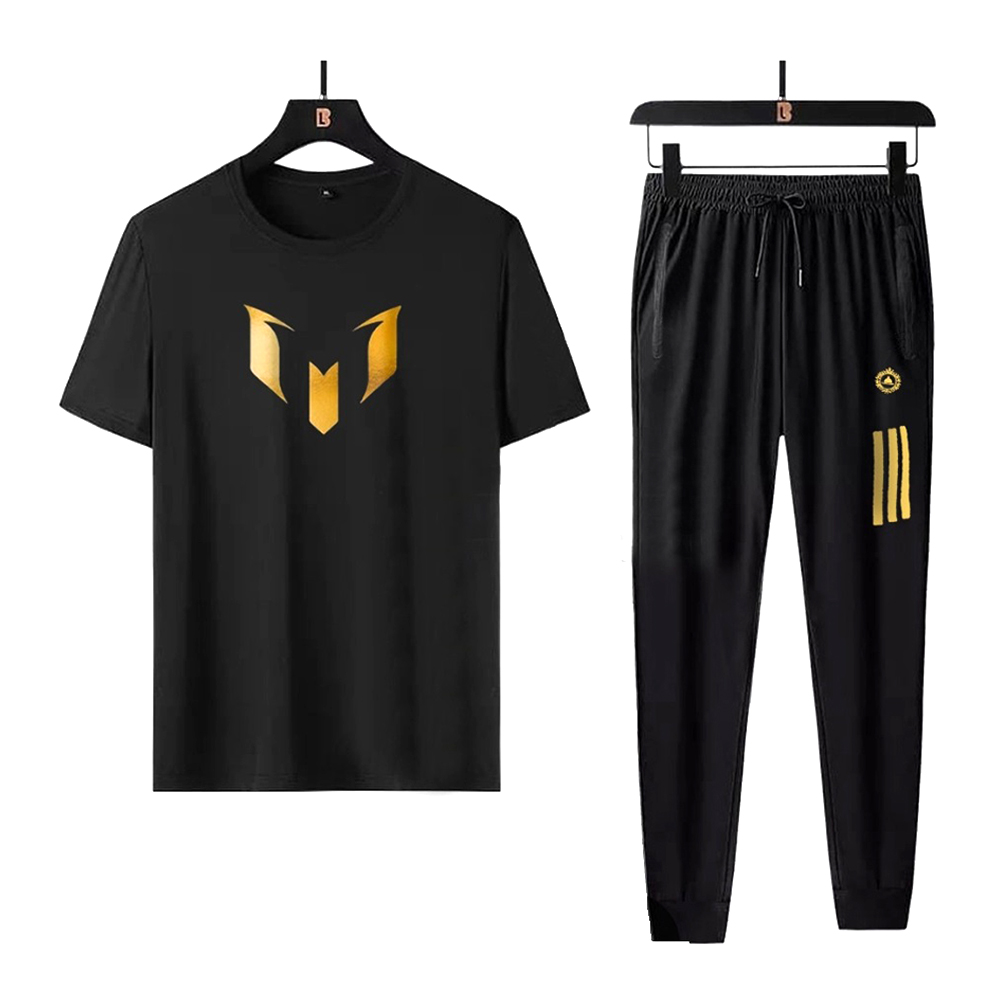 PP Jersey Full Sleeve T-Shirt With Trouser Full Track Suit - Black - TF-68