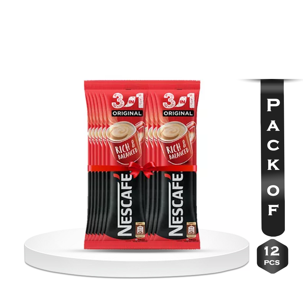 Pack of 12pcs Nestle Nescafe 3 in 1 Coffee Mix Sachet - 12*15 gm