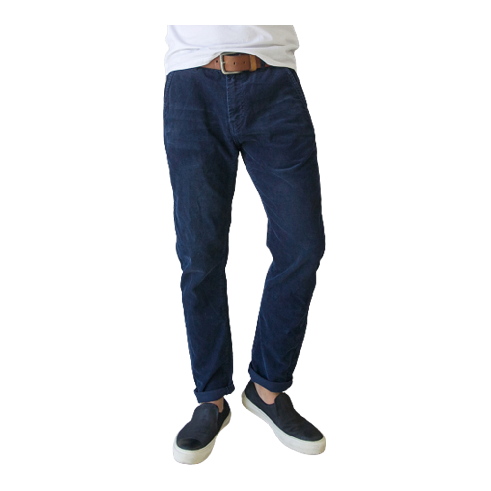 Cotton Chinos Gabardine Pant For Men - Deep Blue - NZ-3185