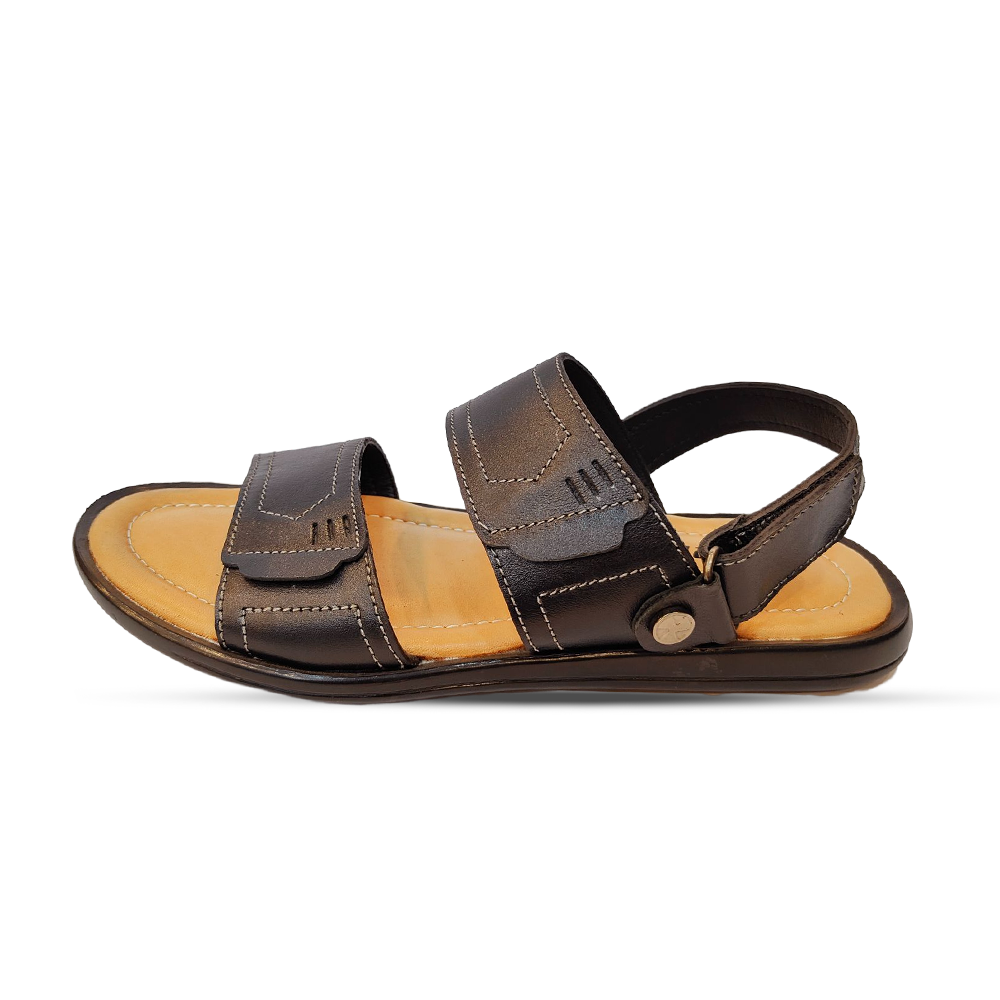 Reno Leather Sandal for Men - Black - RS7052